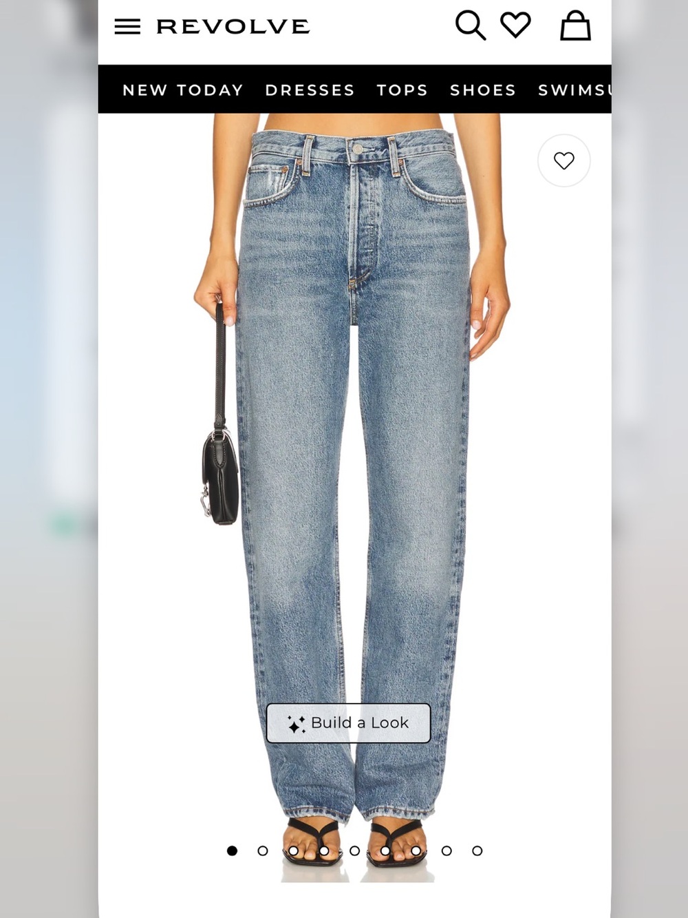 Agolde Fran Low Slung Easy Straight Jeans in Invention size 26